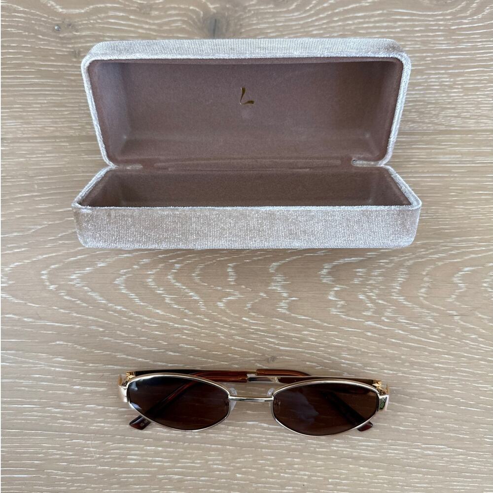 Luv Lou Sunglasses The Boston One Size Gold Brown - Picture 3 of 3